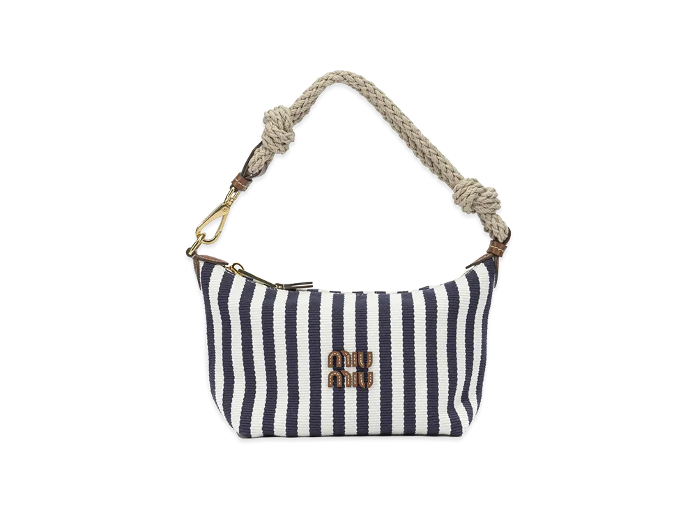 MIU MIU Women's Small Logo Handbag "Blue/White"