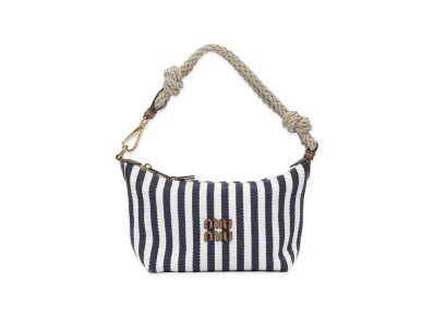 MIU MIU Women's Small Logo Handbag "Blue/White"