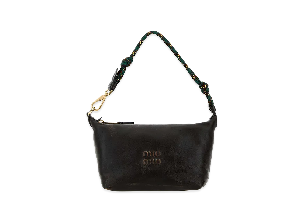 MIU MIU Women's Small Logo Handbag "Dark Brown"