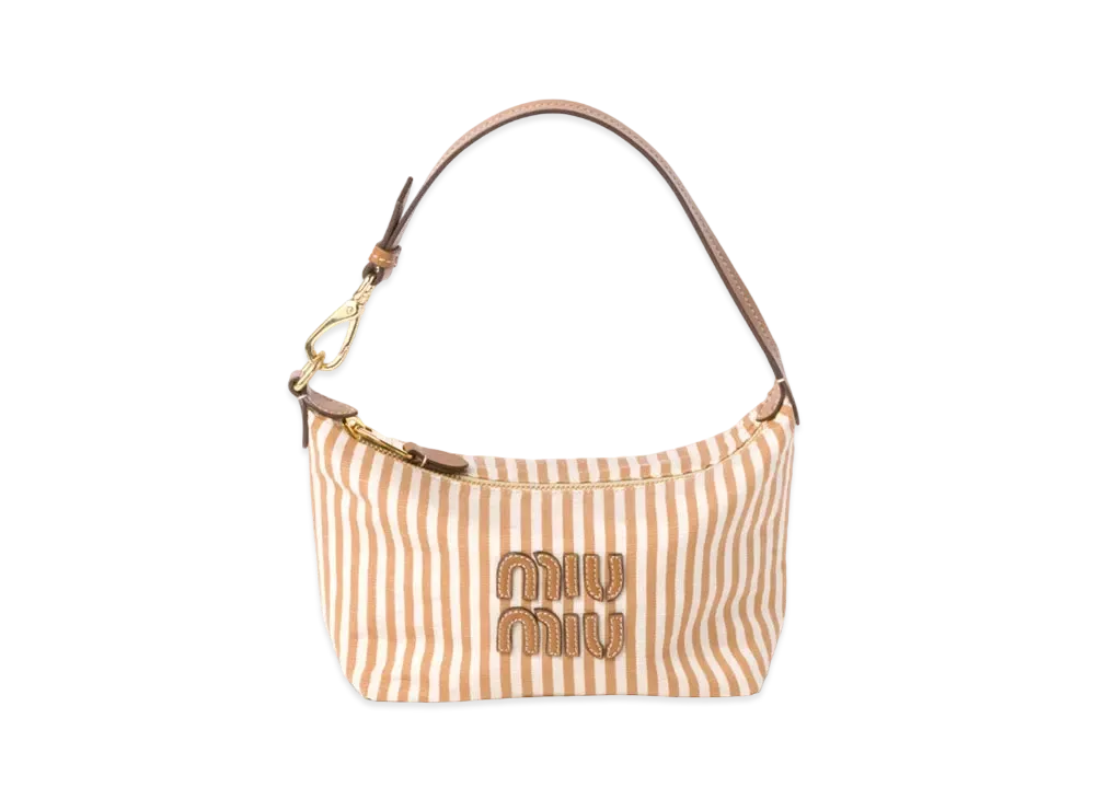 MIUMIU Miu Spirit Fabric Mini Bag "Beige/Camel"
