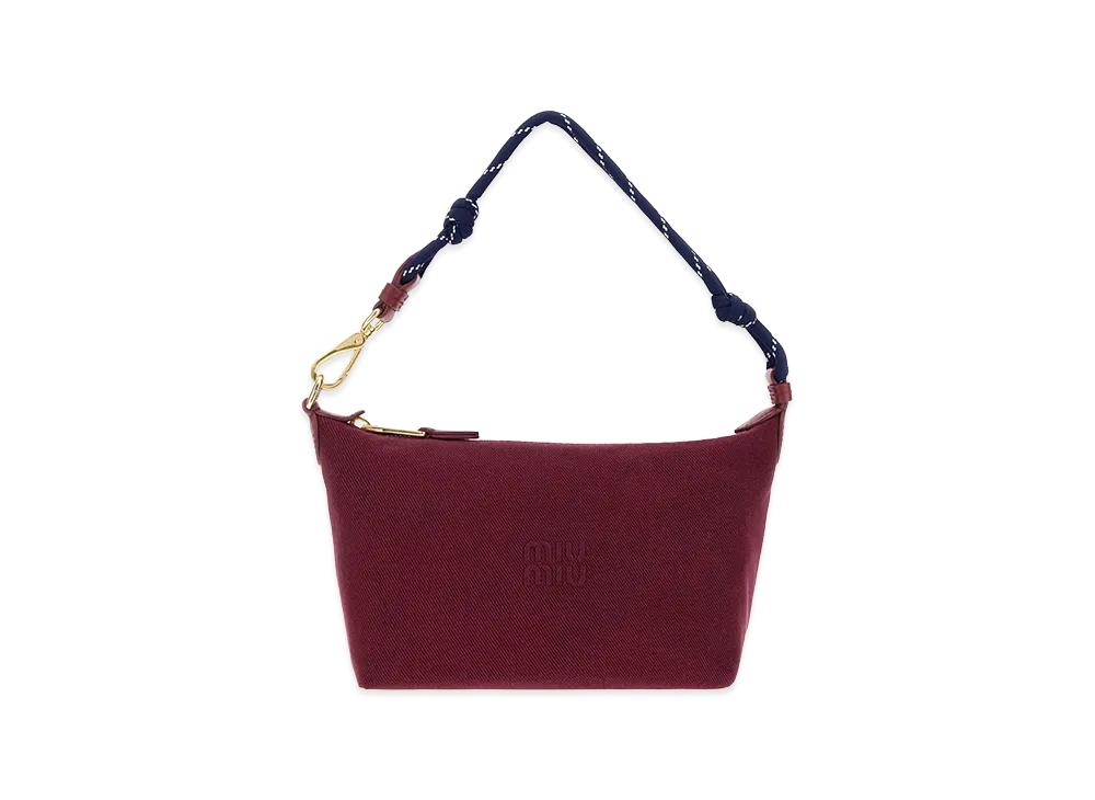 MIU MIU Women's Tyrian Gabardine Handbag "Purple"