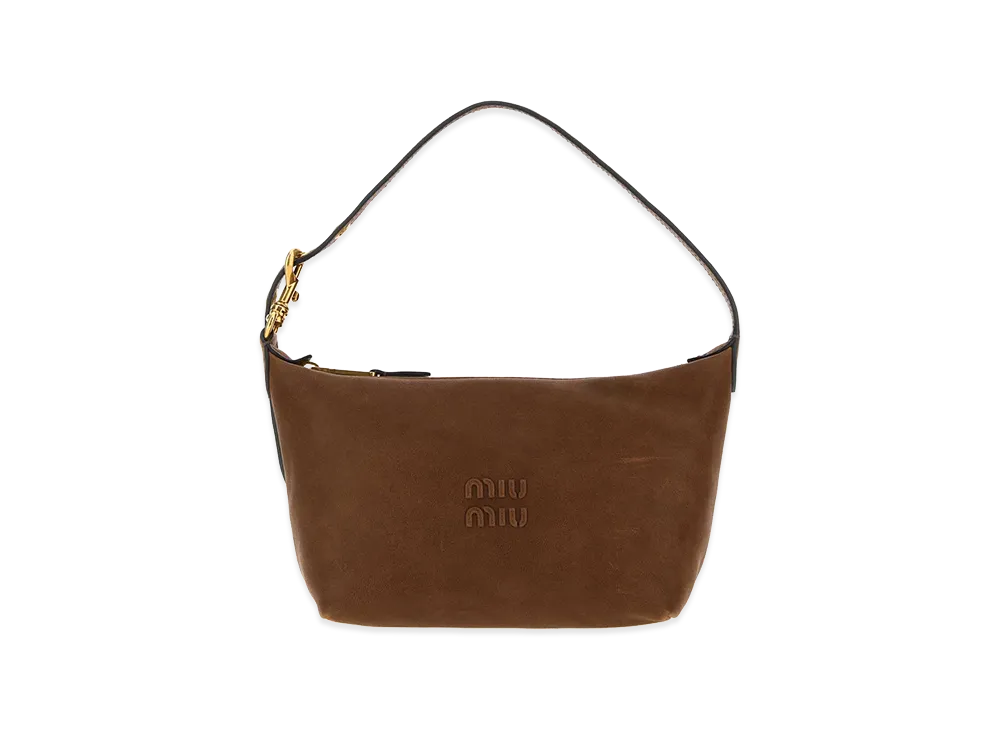 MIU MIU Women's Pouch in Lambskin Nappa "Brown"