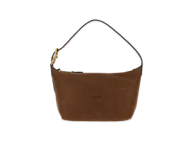 MIU MIU Women's Pouch in Lambskin Nappa "Brown"