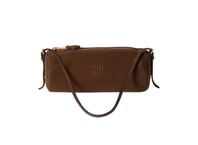 MIUMIU Suede Pouch "Dark Brown"