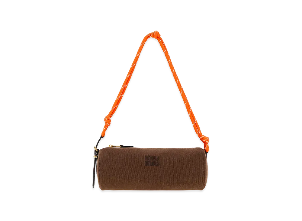 MIU MIU Women's Gabardine Shoulder Bag "Brown"