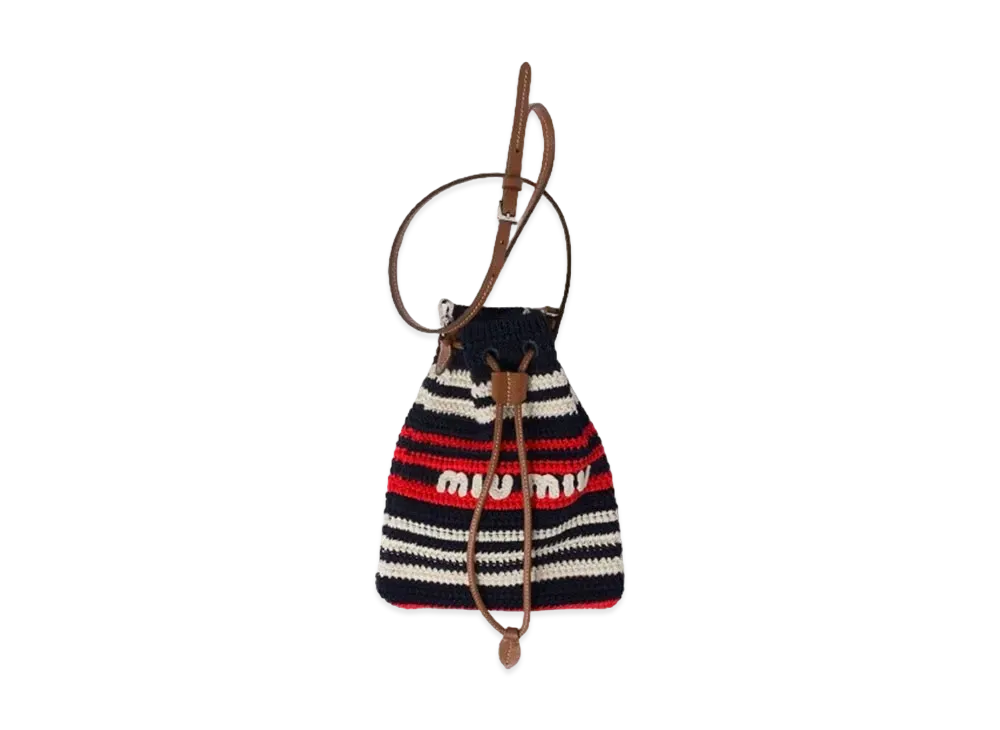 MIUMIU Crochet Mini-Bag "Blue/Red/White"