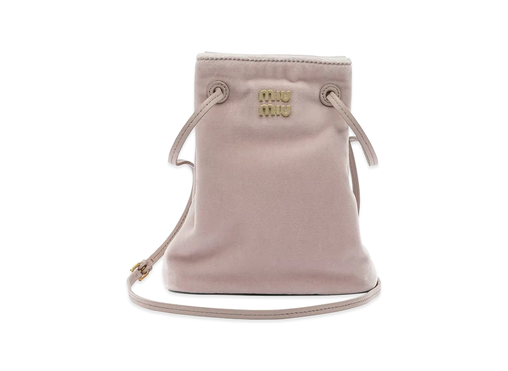 MIU MIU Women's Mini Velvet Crossbody Bag "Pink"