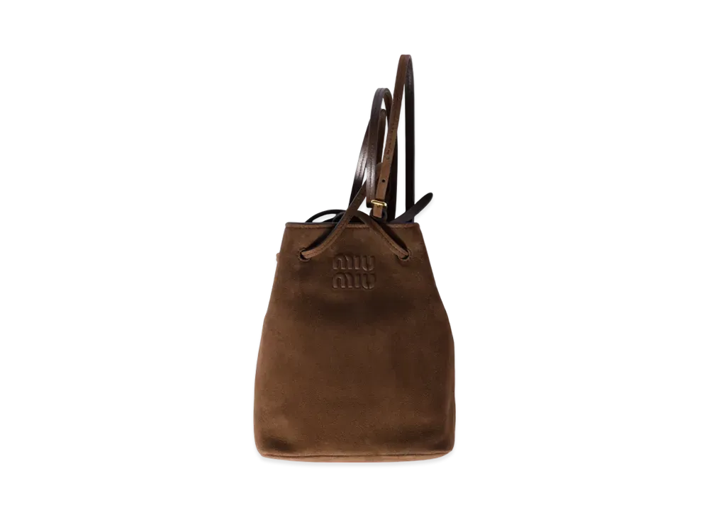 MIUMIU Suede Pouch "Dark Brown"