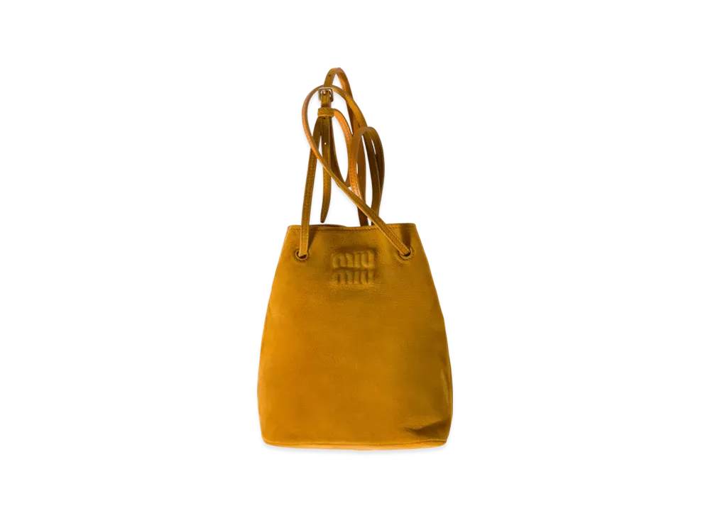 MIUMIU Suede Pouch "Mustard Yellow"