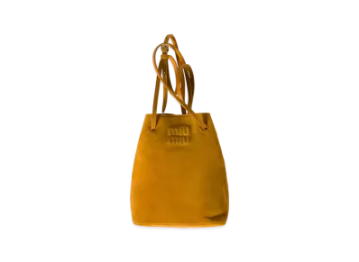 MIUMIU Suede Pouch "Mustard Yellow"