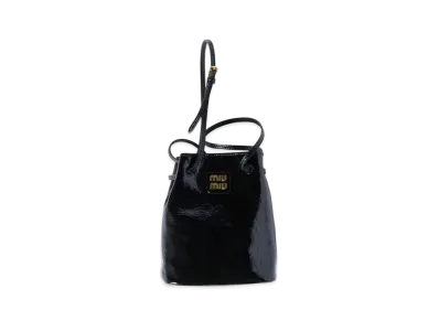 MIUMIU Naplak Patent Leather Pouch "Black"