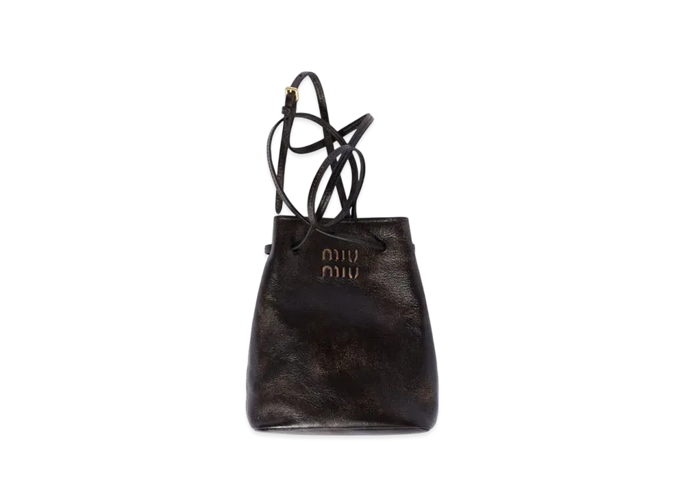 MIUMIU Nappa Leather Pouch "Dark Brown"
