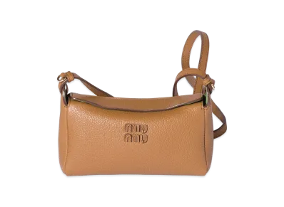 MIU MIU Leather Pouch "Caramel/Larch Green"