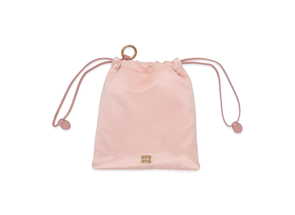 MIU MIU Women's Satin Pouch "Powder Pink"