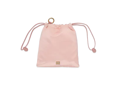 MIU MIU Women's Satin Pouch "Powder Pink"