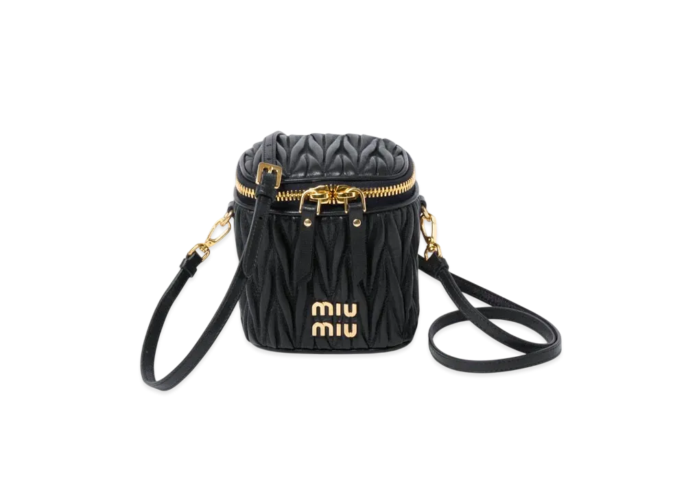 MIUMIU Matelasse Nappa Leather Micro Bag "Black"