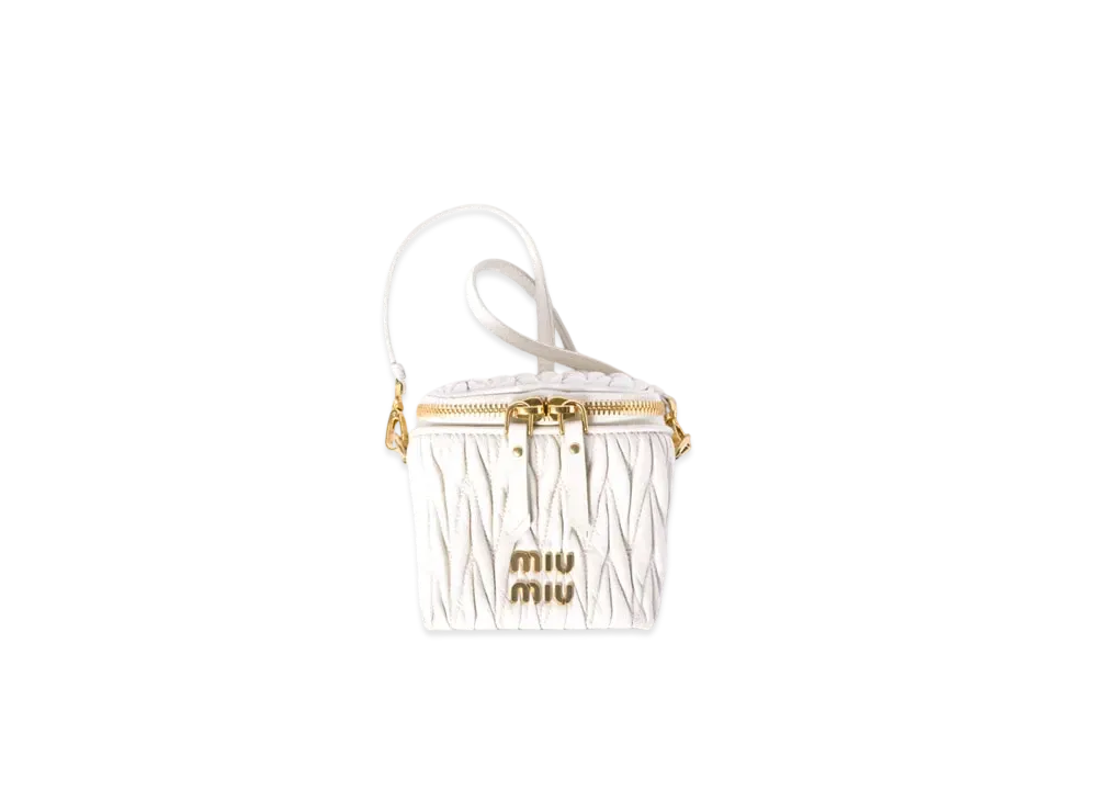 MIUMIU Matelasse Nappa Leather Micro Bag "White"