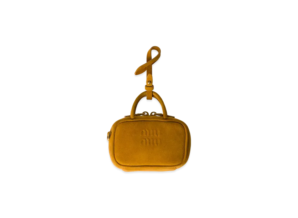 MIUMIU Beau Suede Micro-Bag "Mustard Yellow"