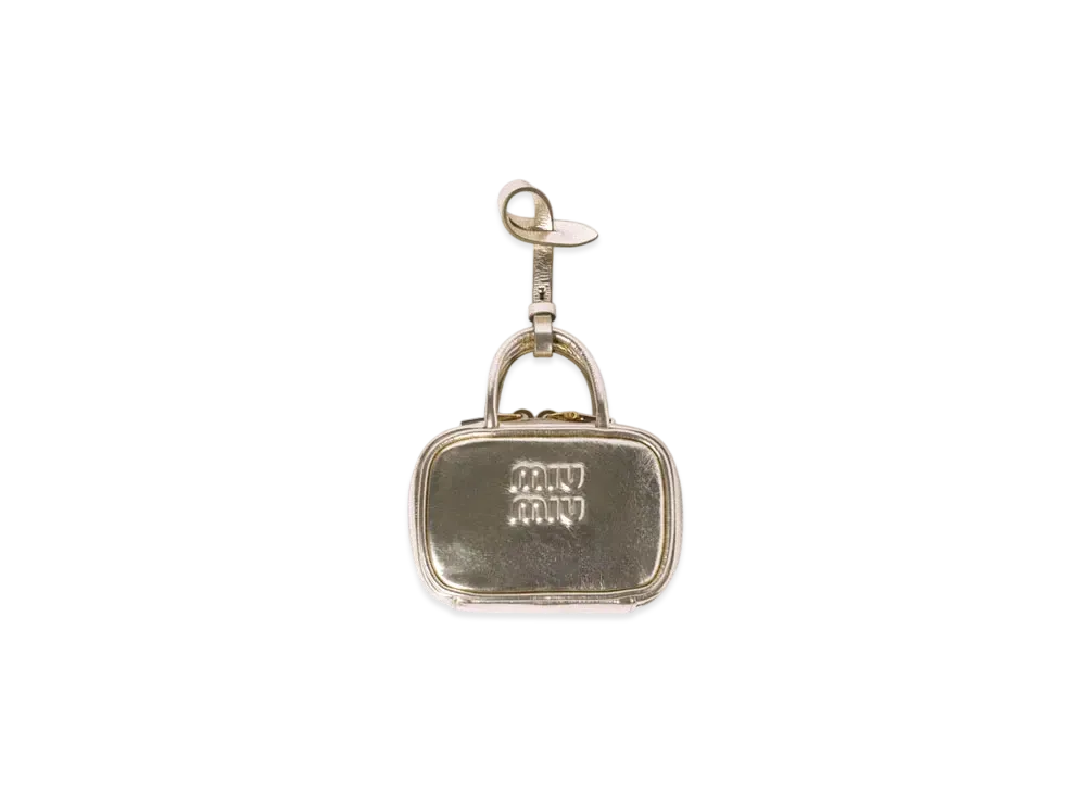 MIUMIU Beau Laminated Leather Micro Bag "Gold"