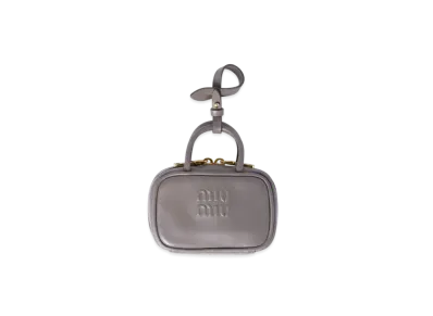 MIUMIU Leather Micro Bag "Gray"
