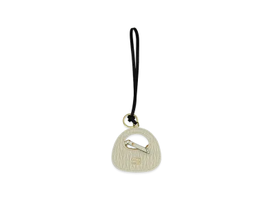 MIU MIU Women's Leather Keyring "Ivory"