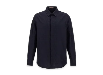 Valentino 'toile Iconographe' Shirt "Blue"