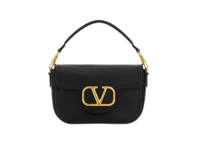 Valentino Women's Leather Alltime Shoulder Bag "Black"