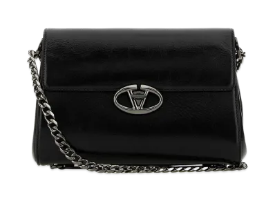 Valentino Women's Leather Vlogo Shoulder "Black"