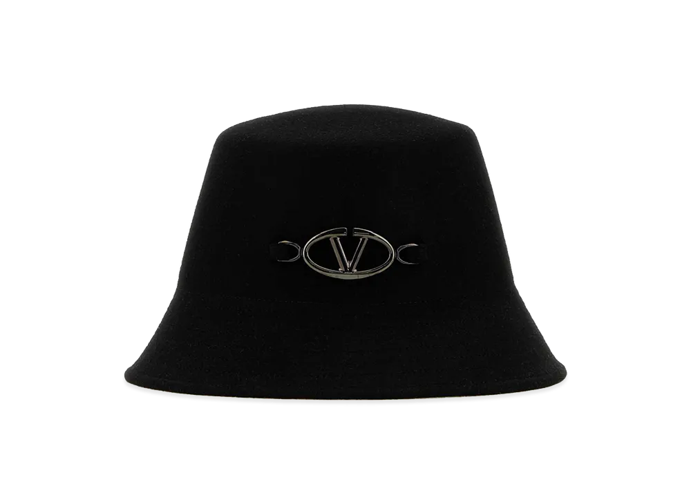 Valentino Women's Felt Bucket Hat "Black"