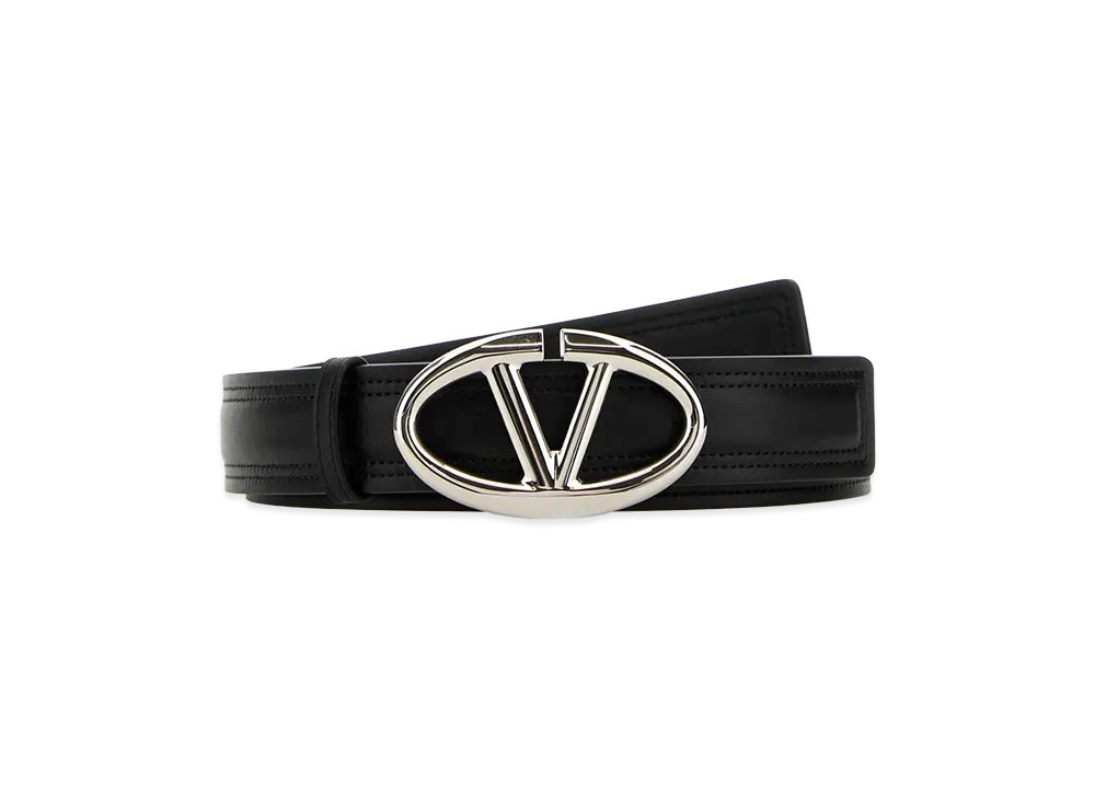 Valentino Women's Leather Reversible Belt "Black"