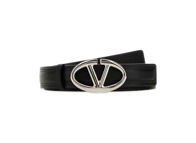 Valentino Women's Leather Reversible Belt "Black"