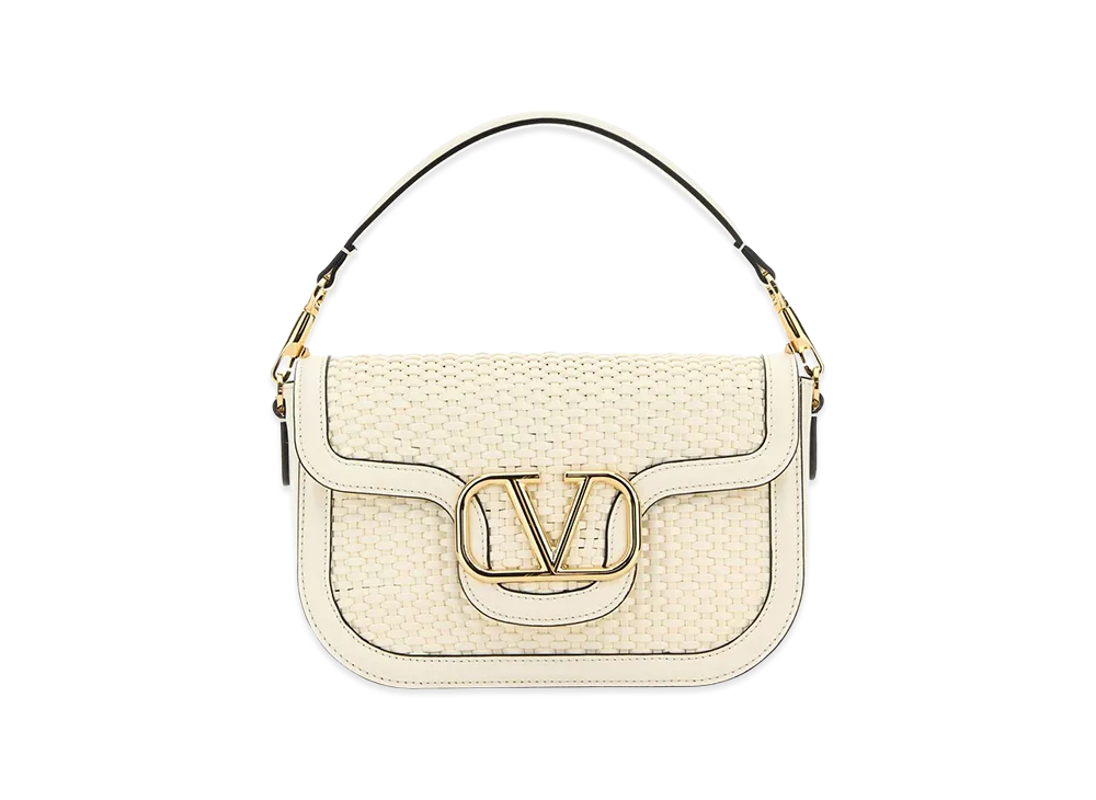 Valentino Women's Leather Alltime Shoulder Bag "Ivory/White"