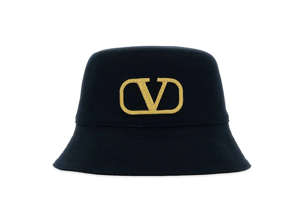 Valentino Women's Cotton Bucket Hat "Midnight Blue"