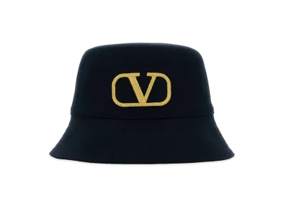 Valentino Women's Cotton Bucket Hat "Midnight Blue"