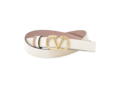 Valentino Reversible Belt "Lightivory/Rose Cannelle"