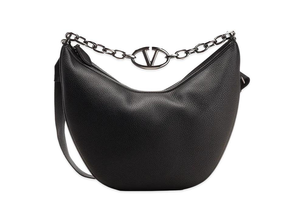 Valentino "Vlogo Moon" Medium Hobo Bag "Black"