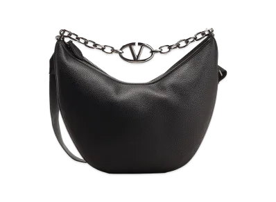Valentino "Vlogo Moon" Medium Hobo Bag "Black"