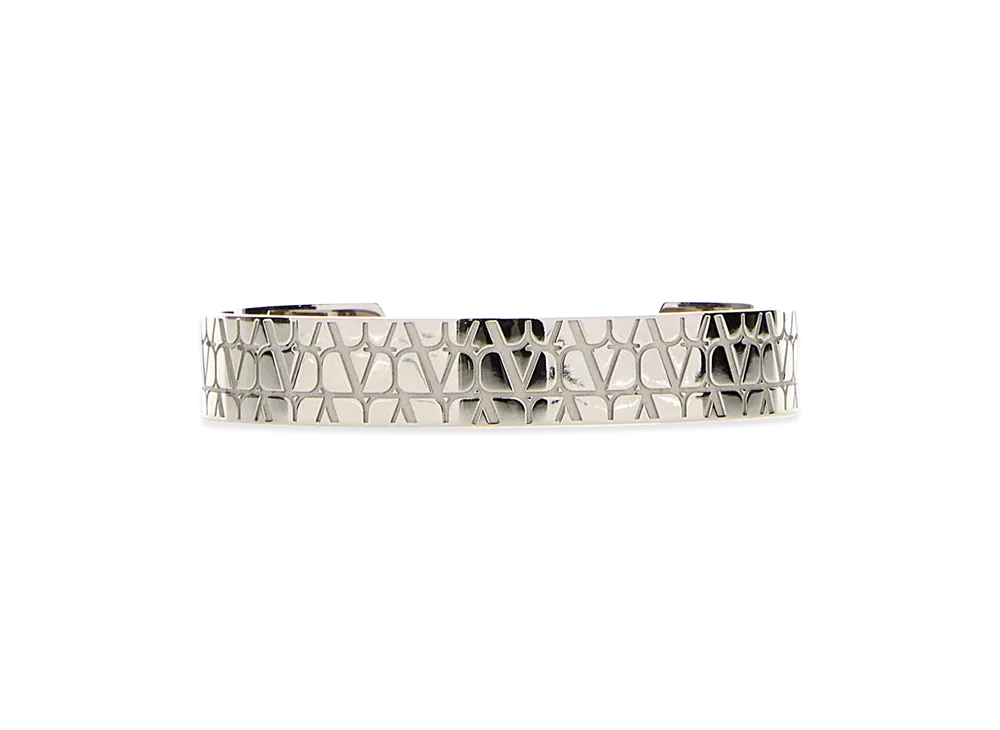 Valentino Metal Vlogo Bracelet "Silver"