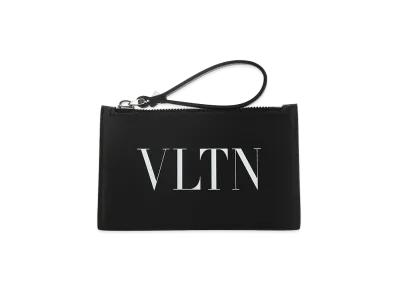 Valentino Leather Card Holder "Black"