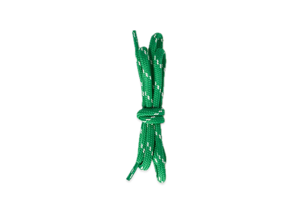 MIU MIU Two-Tone Cord Shoelaces "Emerald/White"