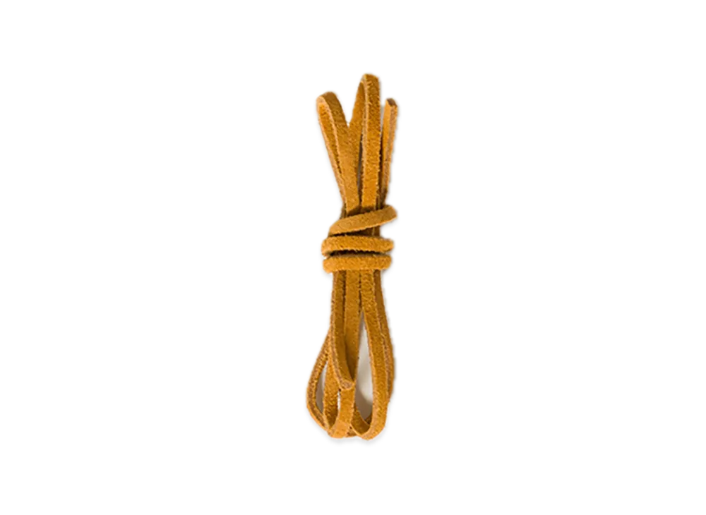 MIU MIU Colored Leather Shoelaces "Yellow"