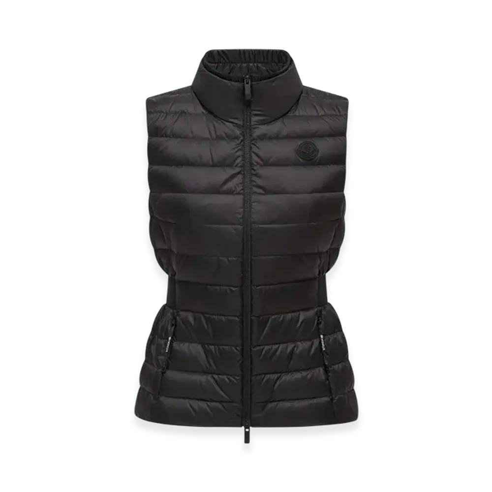 MONCLER Valmarie Fit & Flare Down Gilet "Black"