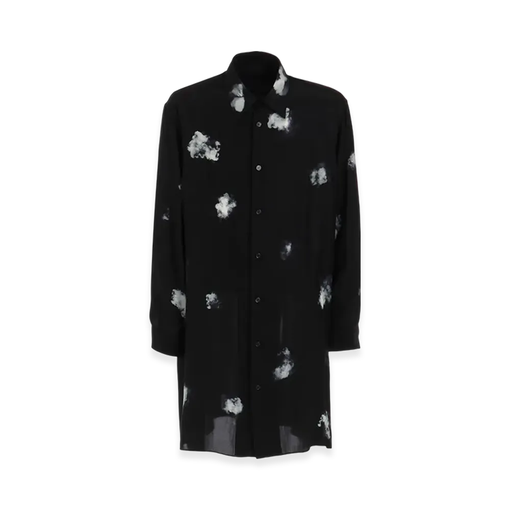 Yohji Yamamoto POUR HOMME Back Paneled Slit Blouse "Black"