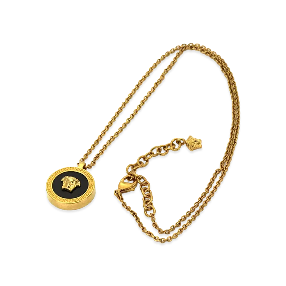 Versace Medusa Pendant "Yellow Gold/Black"