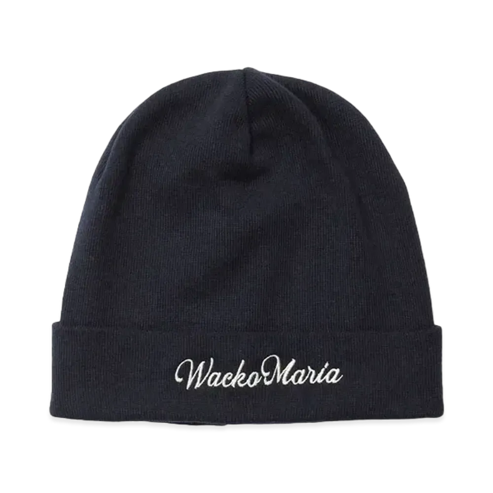 WACKO MARIA Cotton Knit Watch Cap "Navy"