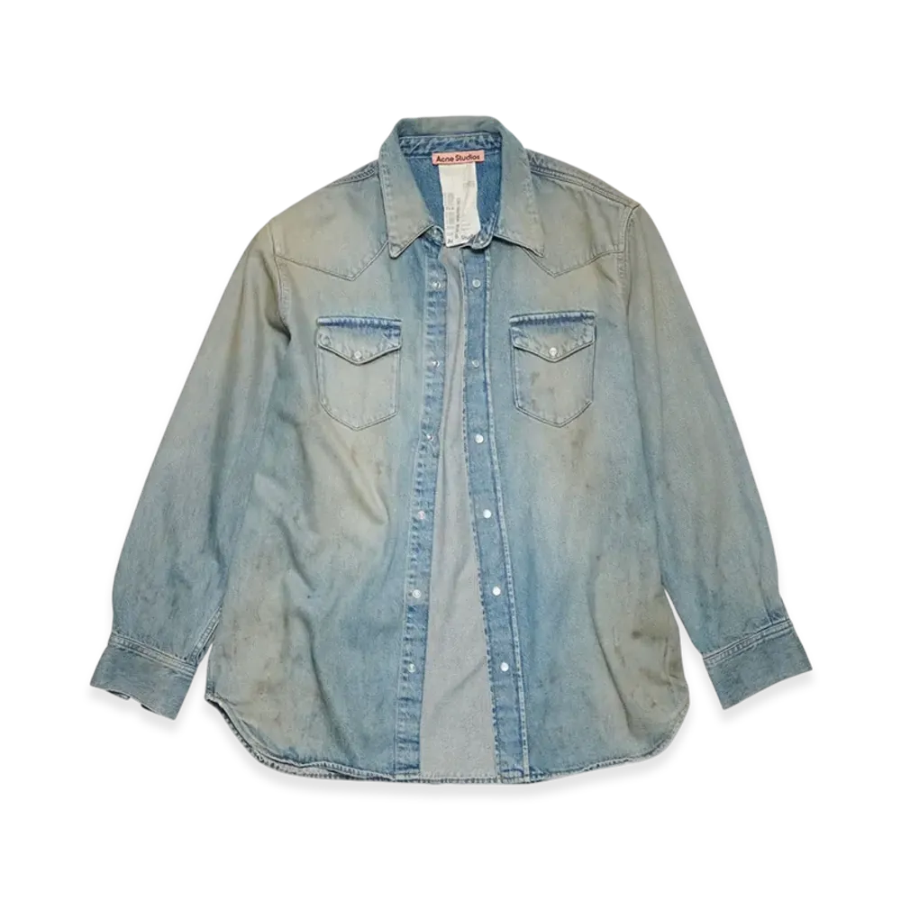 Acne Studios Denim Button-Up Shirt "Mid Blue"