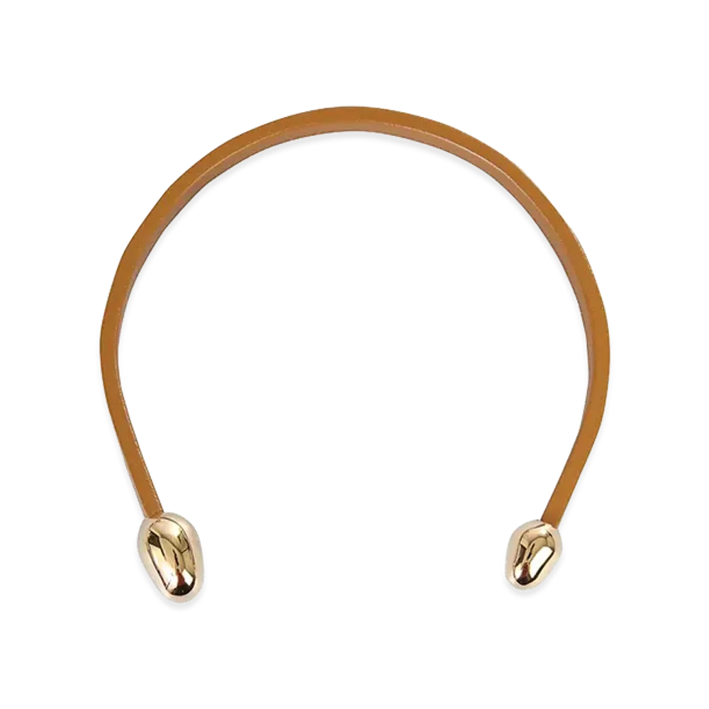 Bottega Veneta Women's Leather Necklace "Beige"