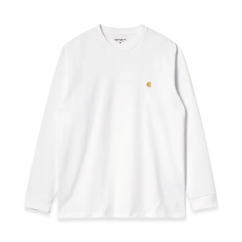 Carhartt WIP L/S Chase T-Shirt "White/Gold"