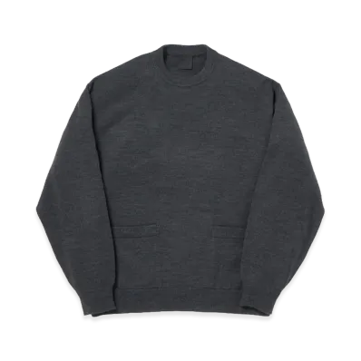 DAIWA PIER39 Tech Knit Crew L/S Brewed Protein "Charcoal"