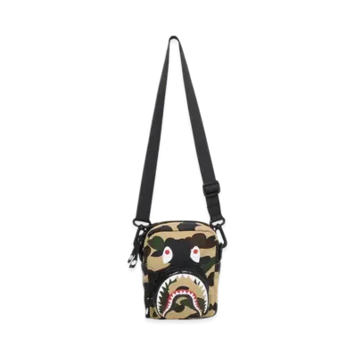 A BATHING APE 1ST Camo Shark Mini Bag "Yellow"